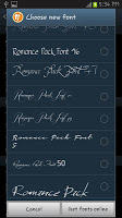 50 Romance Fonts Style APK Gambar Screenshot #6