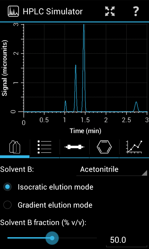 Android application HPLC Simulator screenshort