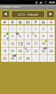 Szolgálati naptár klasszik Screenshots 1