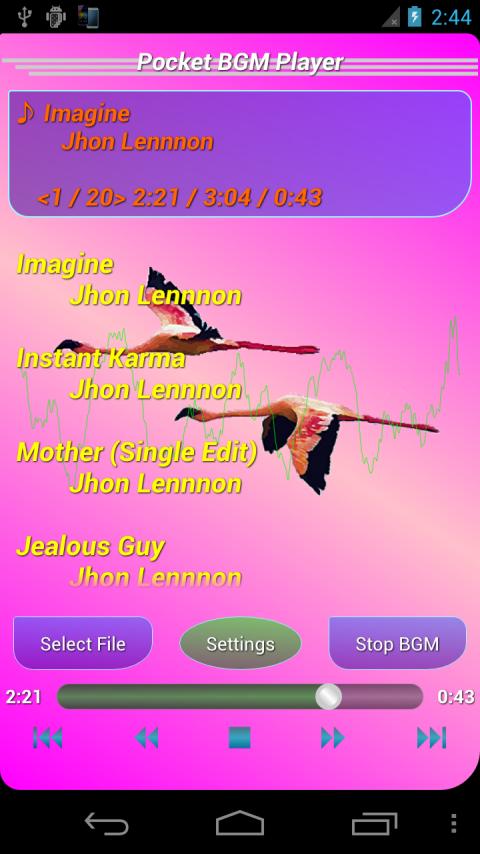 Pocket BGM Player Screen 2