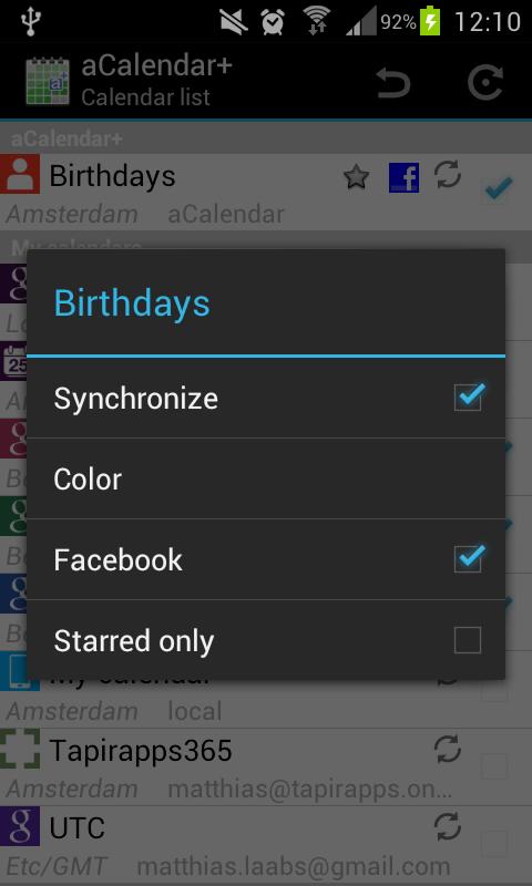 aCalendar Android