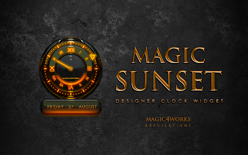 clock wigdet glow sun