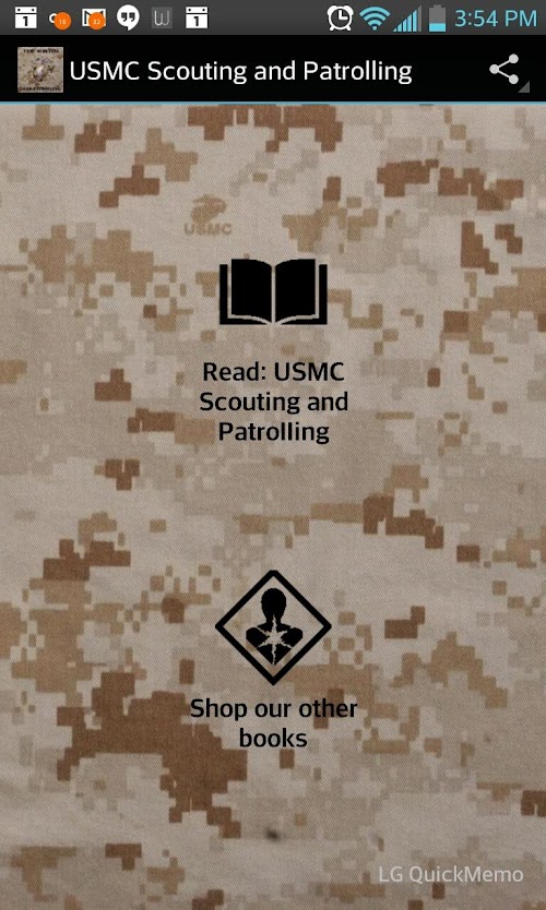 Android application USMC Scouting and Patrolling screenshort