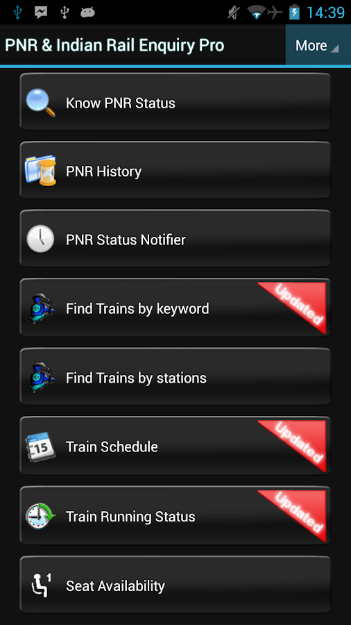 PNR & Indian Rail Enquiry PRO - screenshot