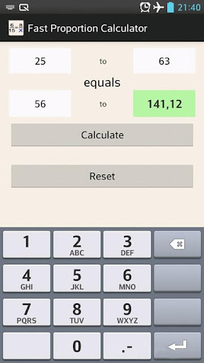 Fast Proportion Calculator