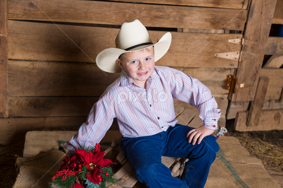 Christmas Cowboy by Tiffany Lett - Babies & Children Child Portraits