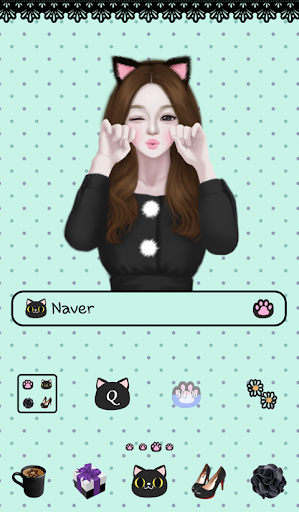 lovely girl cat dodol theme