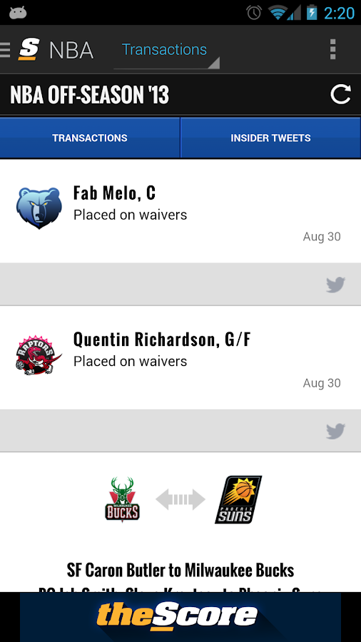 theScore: Sports & Scores - screenshot