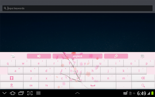 Pink Flowers GO Keyboard - screenshot thumbnail