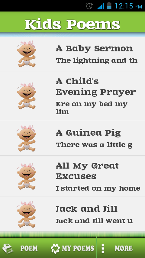 Kids Poems (Free Application)- screenshot