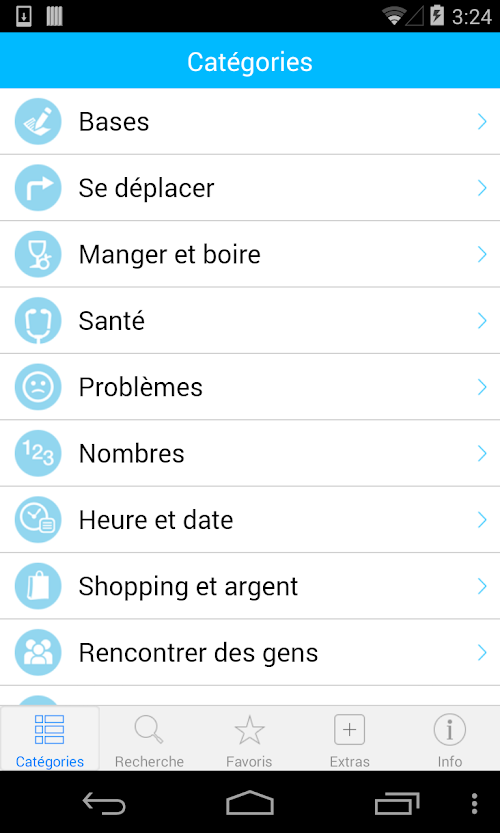 Capture d'ecran de l'application Android Italian Translation with Audio