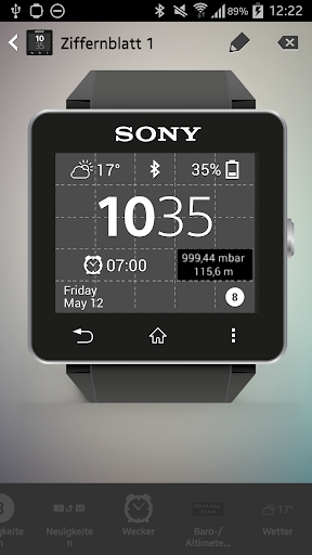 Barometer Widget for Sony SW2