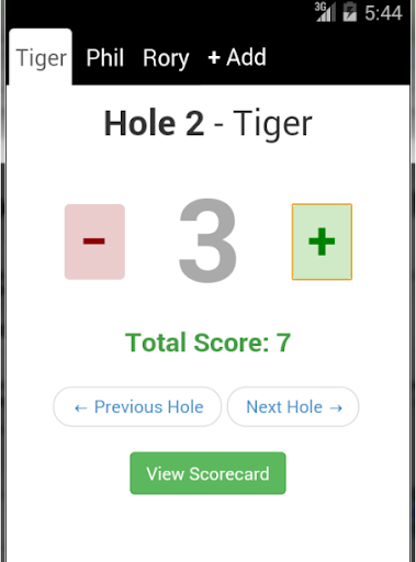 Golf Shot Counter