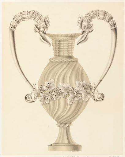 Design for a Crystal Urn with Silver Mounts