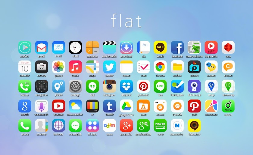 [Full HD] flat Atom theme Screen 1