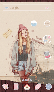 Free Download 피피노트(가디건) 도돌런처 테마 APK for Android