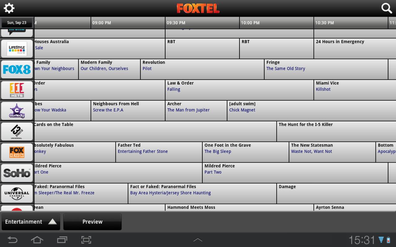 Fox Sports Tv Program Guide