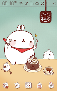 Lastest Molang Cafe Atom Theme APK for PC