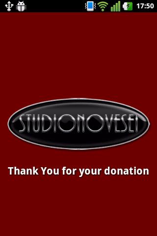 Android application Studionovesei Donation APP screenshort