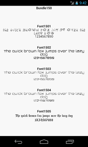 Fonts for FlipFont 150
