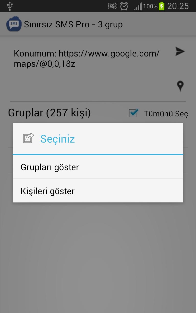 Unlimited SMS Pro - Bulk Post Screen 3