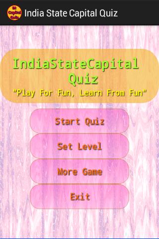 India State Capital Quiz