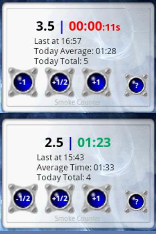 Android application Smoke Counter screenshort