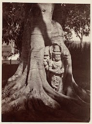 Deification stele with features of Harihara in the residential gardens at Kediri, Kediri district, East Java province, 14th century, Indonesia.