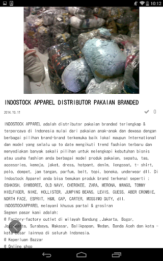 INDOSTOCK APPAREL