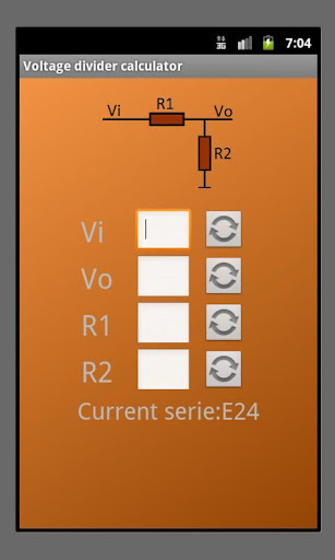 Voltage divider calculator