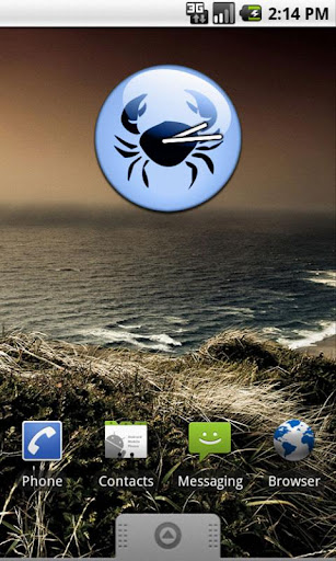 Zodiac Cancer Clock Widget