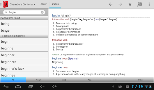 Chambers Dictionary - screenshot thumbnail