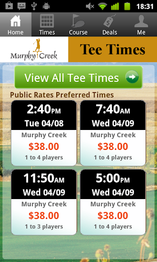 Murphy Creek Golf Tee Times