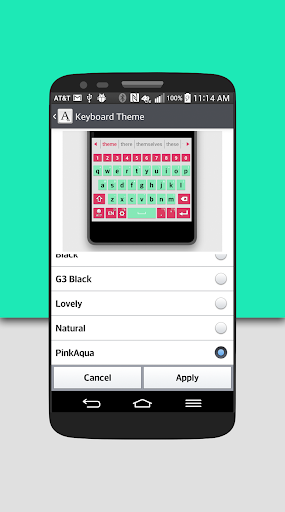 AquaPink Keyboard LG THEME