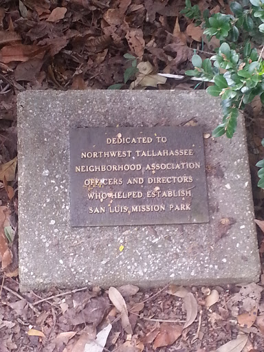 San Luis Mission Park Dedication Plaque