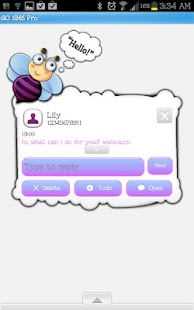 Free Download GO SMS - Zebra Pastel Bee APK for Android