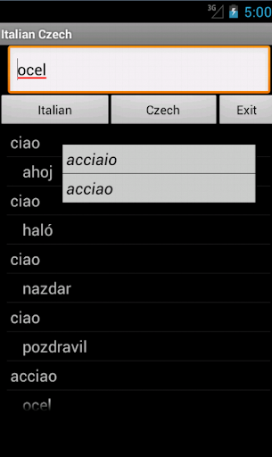 Italian Czech Dictionary