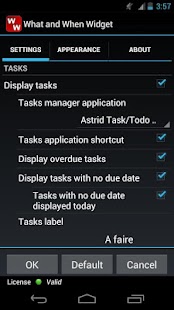 What and When Widget Screenshots 3