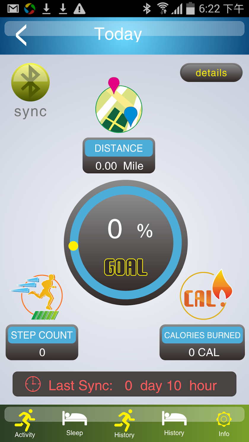 Bluetooth Health watch Screen 2