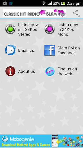 Glam FM Internet Radio Player