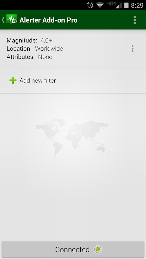 Android application Earthquake Alerter Pro screenshort