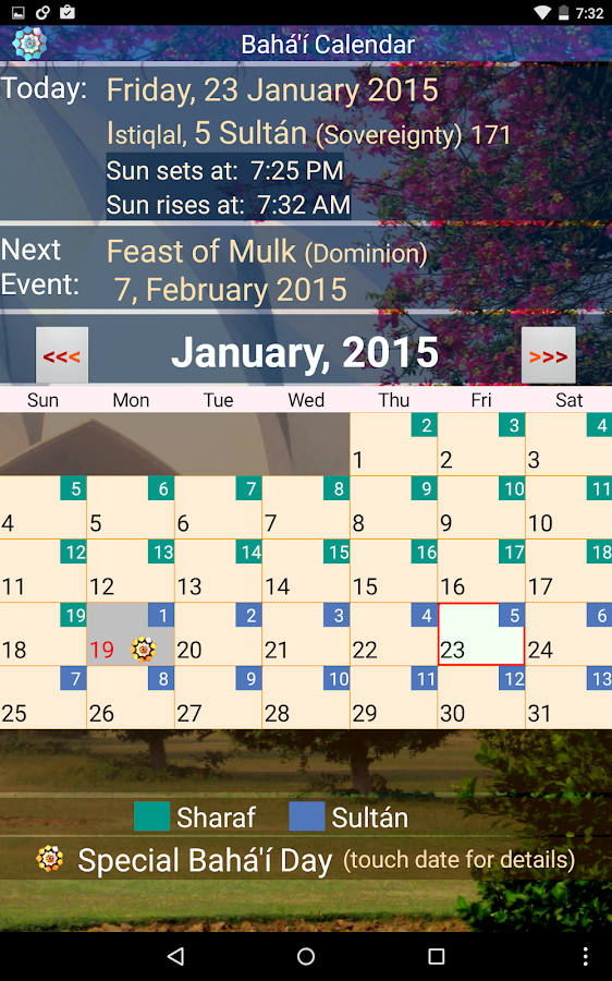 Bahá’í Calendar Android Apps on Google Play