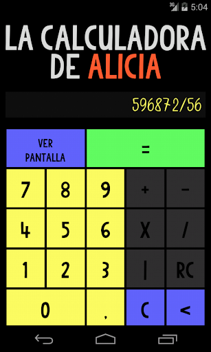 LA CALCULADORA DE ALICIA