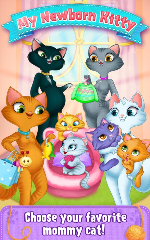Android application My Newborn Kitty - Fluffy Care screenshort