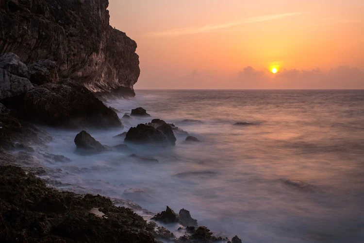 A misty sunrise on Cayman Brac near Little Cayman Island.