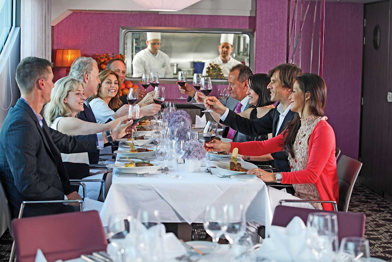 Enjoy a fine dining experience with friends or with family at Table La Rive on Scenic Cruises.