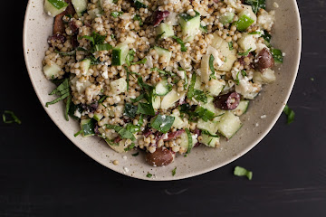 Sorghum Salad with Cucumber and Feta