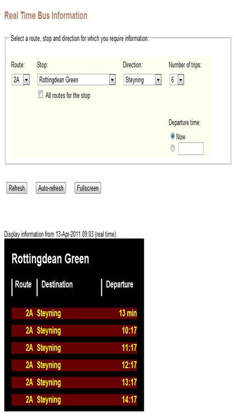 Brighton &amp; Hove Bus Info Screen 3