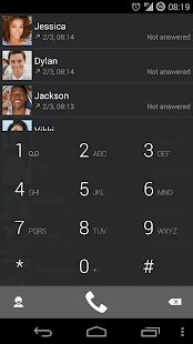 ExDialer KitKat Graphite Theme - screenshot thumbnail