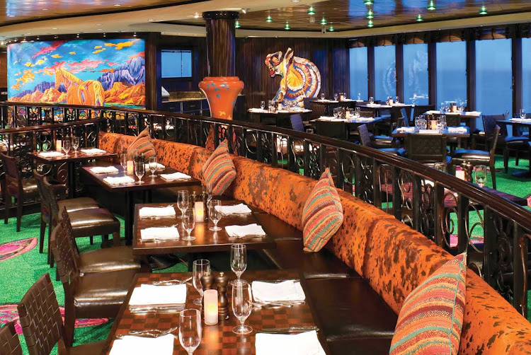 The Tequila Tapas Bar features safari-inspired colors, a cozy ambience and delicious Mexican dishes aboard Norwegian Gem. 